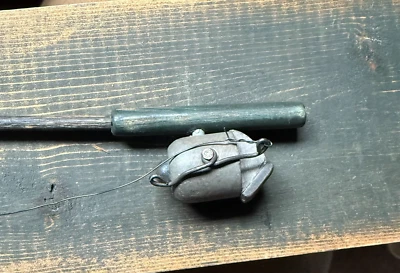 Rustic Wooden Fishing Cabin Plaque Sign Decor 3D - Trout on Fishing Pole 23" - Image 1 of 4