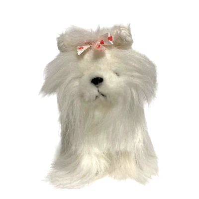 Ganz Webkinz HS070 Lil' Kinz Yorkie Dog Plush Animal Soft Stuffed Toy White Pink - Image 1 of 4