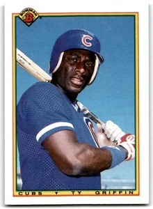 1990 Bowman Baseball Card Ty Griffin Chicago Cubs #37 - Picture 1 of 2