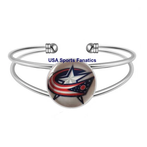 NHL - Columbus Blue Jackets Team Logo Adjustable Bangle Bracelet Cover