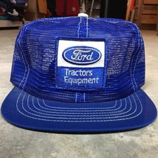 VTG FORD TRACTORS Patch Logo TRUCKER SnapBack Hat Farmer Farming Mesh Swingster