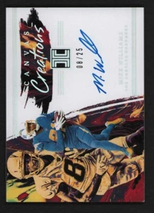 2022 Panini Impeccable Football Mike Williams Creazioni Tela Auto #/25 Caricabatterie - Foto 1 di 2