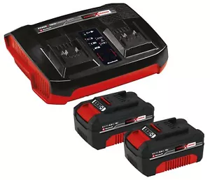 Einhell Kit Avviamento PXC 2x 4,0Ah e Kit Caricabatterie Twincharger - Foto 1 di 4