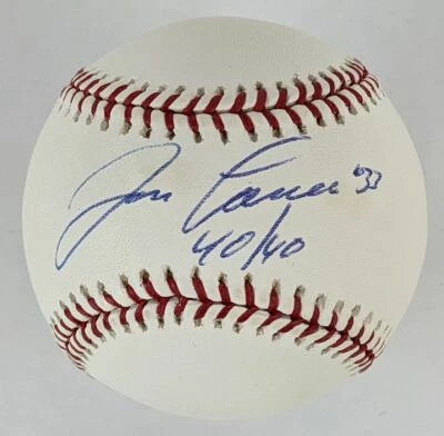 Jose Canseco "40/40" Autographed Signed OML Baseball (JSA COA) - Image 1 of 3