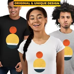 T-shirt estiva astratta pupazzo di neve stampa artistica design manica corta girocollo divertente - Foto 1 di 28