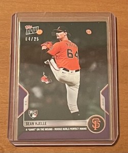 2022 TOPPS NOW #137 SEAN HJELLE - NUMBERED 4/25 PURPLE PARALLEL