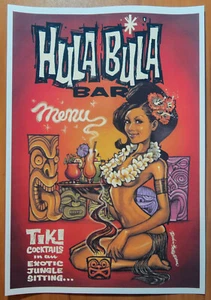 Rockin Jelly Bean Hula Bula Tiki Bar Hula Girl RJB POSTER "Promotional Use Only" - Picture 1 of 7