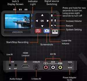 Convertidor digital VHS, captura video analógico desde VCR, videocámara, 🇺🇸 - Imagen 1 de 6