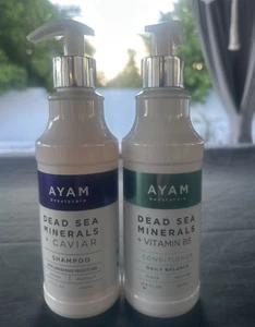 AYAM BEAUTYCARE SHAMPOO DEAD SED MINERALS+CAVIAR and CONDITIONER + VITAMIN B5 - Picture 1 of 18