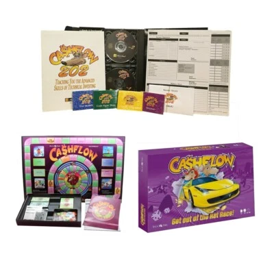 Rich Dad Cashflow 101 & 202 Brettspiel Robert Kiyosaki Finance Monopoly Toys