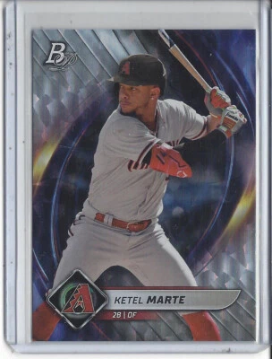 Ketel Marte, 2022 Bowman Platinum Ice Baseball Card #55 (C) - Image 1 of 2