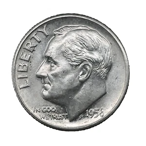 1956 D RPM D/D Roosevelt Dime BU Uncirculated Mint State 90% Silver 10c US Coin - Picture 1 of 9