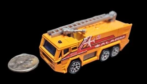 Matchbox Fire Department Airport Fire Truck Orange/Red Metro Alarm 1992 1:124 - Picture 1 of 5