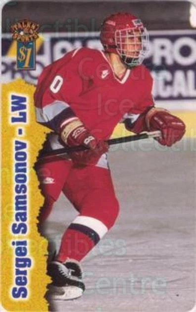 1997 Score Board Talk N Sports Phone Card #47 Sergei Samsonov - Image 1 of 1