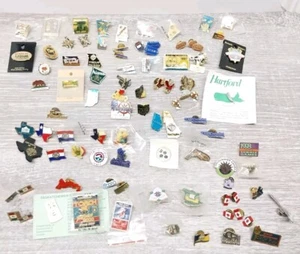 USA State Pins Huge Lot of 90 Pcs Canada Mexico Puerto Rico - Picture 1 of 7