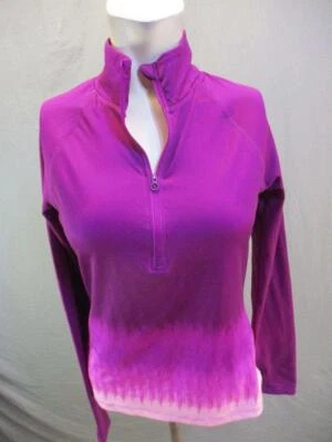 Camisa Pullover Capa 8 Talla S Mujer Púrpura Atlética Manga Larga 1/2 Cremallera 7Y954 Foto 1 de 4