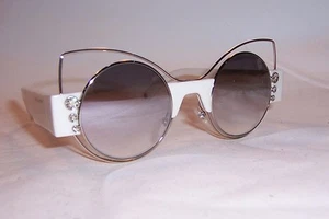 NEW MARC JACOBS SUNGLASSES MARC 1/S U4X-FU WHITE/SILVER MIRROR AUTHENTIC - Picture 1 of 8