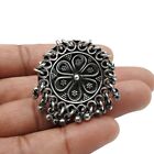Vintage Look Ring Size Q Solid 925 Sterling Oxidized Silver Handmade Jewellery
