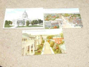 3 TARJETAS DE MADISON, WISCONSIN, TARJETAS DE COLECCIÓN SIN USAR - Imagen 1 de 1