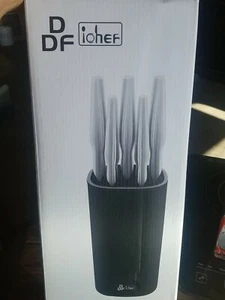 DDF iohEF Kitchen Knife Set with Block, 7 Piece Premium High Carbon Stainless... - Picture 1 of 3