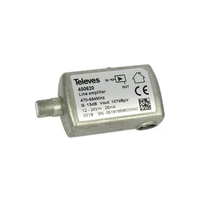 TELEVES 400620 - AMPLIFICATORE DI LINEA UHF CONNETTORE "F" - Foto 1 di 1