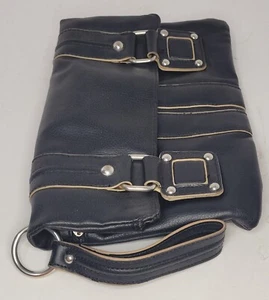 Daisy Fuentes Black Fold-over Clutch - Picture 1 of 8