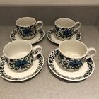 Midwinter Spanish Garden Cups and Saucers x 4