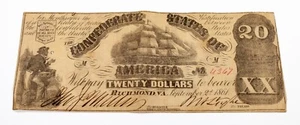 1861 Confederate States Note in Fine+ Condition T-18 - Picture 1 of 2