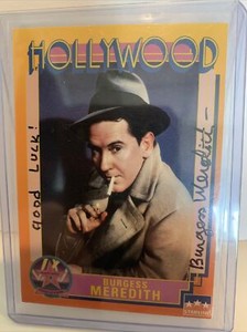 Starline Hollywood Autograph Card #33 BURGESS MEREDITH Twilight Zone Penguin ‘91