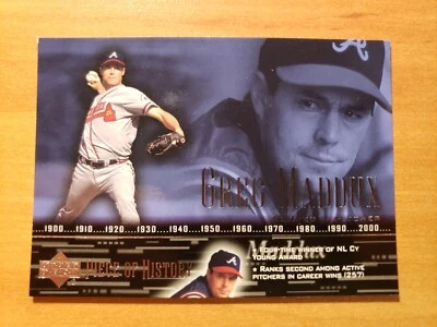 2002 Upper Deck Piece of History #50 Greg Maddux - Atlanta Braves - MLB - Image 1 of 2