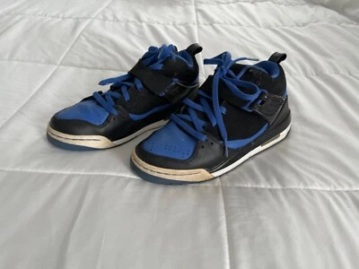 Air Jordan Youth Athletic Shoes Size 6 Y (364757-011) Royal Black White Sneakers - Image 1 of 4