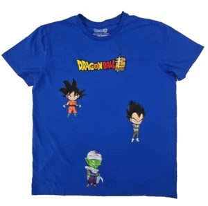 Dragonball Z Embroidered T-Shirt with Front & Back Graphics Royal Blue Size XL - Picture 1 of 8