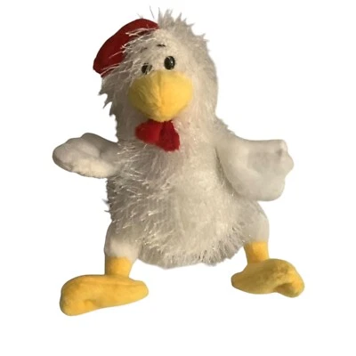 Lil Kinz Chicken Plush Toy Ganz 8” White & Yellow With Red Accents NO CODE - Image 1 of 4