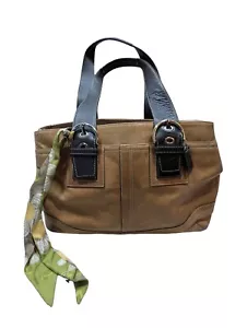 Coach Soho Handbag Leather Camel F12302 Natural Glove Tanned Cowhide Double strp - Picture 1 of 8