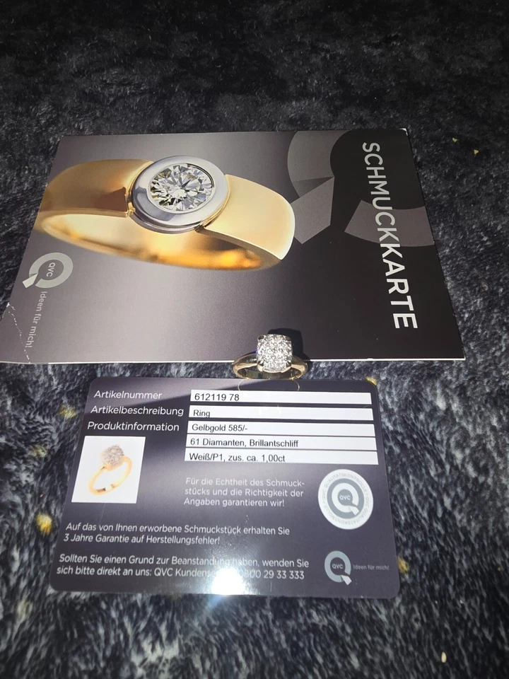Diamanten Ring 585 Gelbgold - Bild 1 von 1
