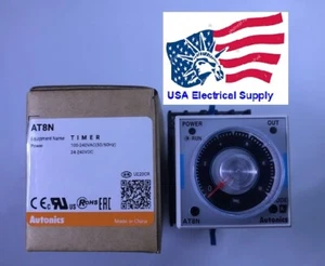 AT8N Industrial Analog Timer 100/240AC-24/240DC With Sock Base - Picture 1 of 5