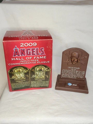 Brian Downing Chuck Finley Angels HOF Plaque Los Angeles Angels Original Box Cover
