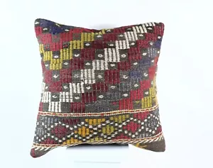20x20 Kilim Pillow Cover Handmade Vintage Oushak Kilim Cushion Cover 1856 - Picture 1 of 4