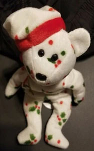 TY BEANIE BABY "1998 HOLIDAY TEDDY" WEIHNACHTEN SAMMLER GEBRAUCHT ⬆️ (NJC) - Bild 1 von 7