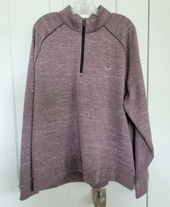 Greg Norman 1/4 Zip Sweatshirt Sweater Maroon XL Warm - Picture 1 of 11