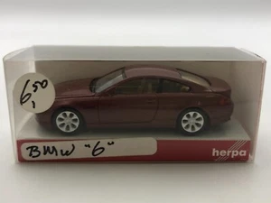 HERPA 033237 BMW E63 6ER COUPE TM -RED METALLIC H0 1:87- GOOD IN BOX - 362 - Picture 1 of 5