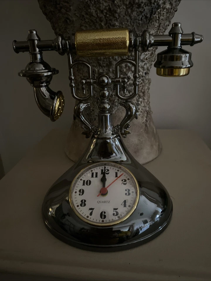 Reloj de escritorio vintage con dial giratorio para teléfono oficina en casa regalo peculiar Foto 1 de 4