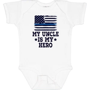 Inktastic Police Officer Uncle Is My Hero Baby Bodysuit Law Enforcement Proud - Picture 1 of 7