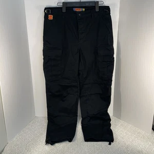 EMPYRE Herren 30 schwarz Cargo Utility Streetwear Knopfleiste verstellbarer Saum Hose - Bild 1 von 8