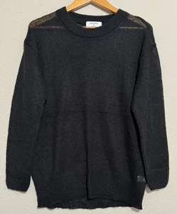 Suéter para mujer Zenana M negro mezcla mohair silencioso lujo fiesta transparente - Imagen 1 de 10