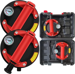 Set Di 2 Alzacristalli Da 8" Con Manometro 200 Kg, Sollevatore Sottovuoto a Dopp - Foto 1 di 12