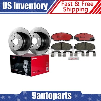 Kit de freio dianteiro Brembo rotores de disco pastilhas de cerâmica para 1996-2005 Honda Civic - Imagem 1 de 4