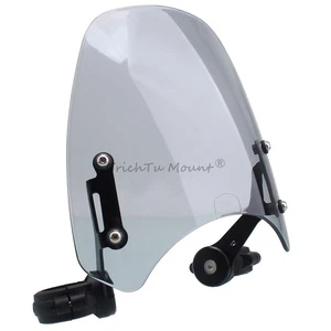 Light Smoke Windshield Windscreen W/Bracket For Triumph Bonneville Bobber 17-23 - Bild 1 von 24