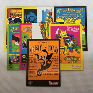 2001 Simpsons Mania Complete SimpsaDelic Blacklight Chase Card Set S1-9 - Picture 1 of 7