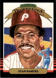 1985 Leaf Diamond Kings Juan Samuel Philadelphia Phillies #23 - Picture 1 of 2
